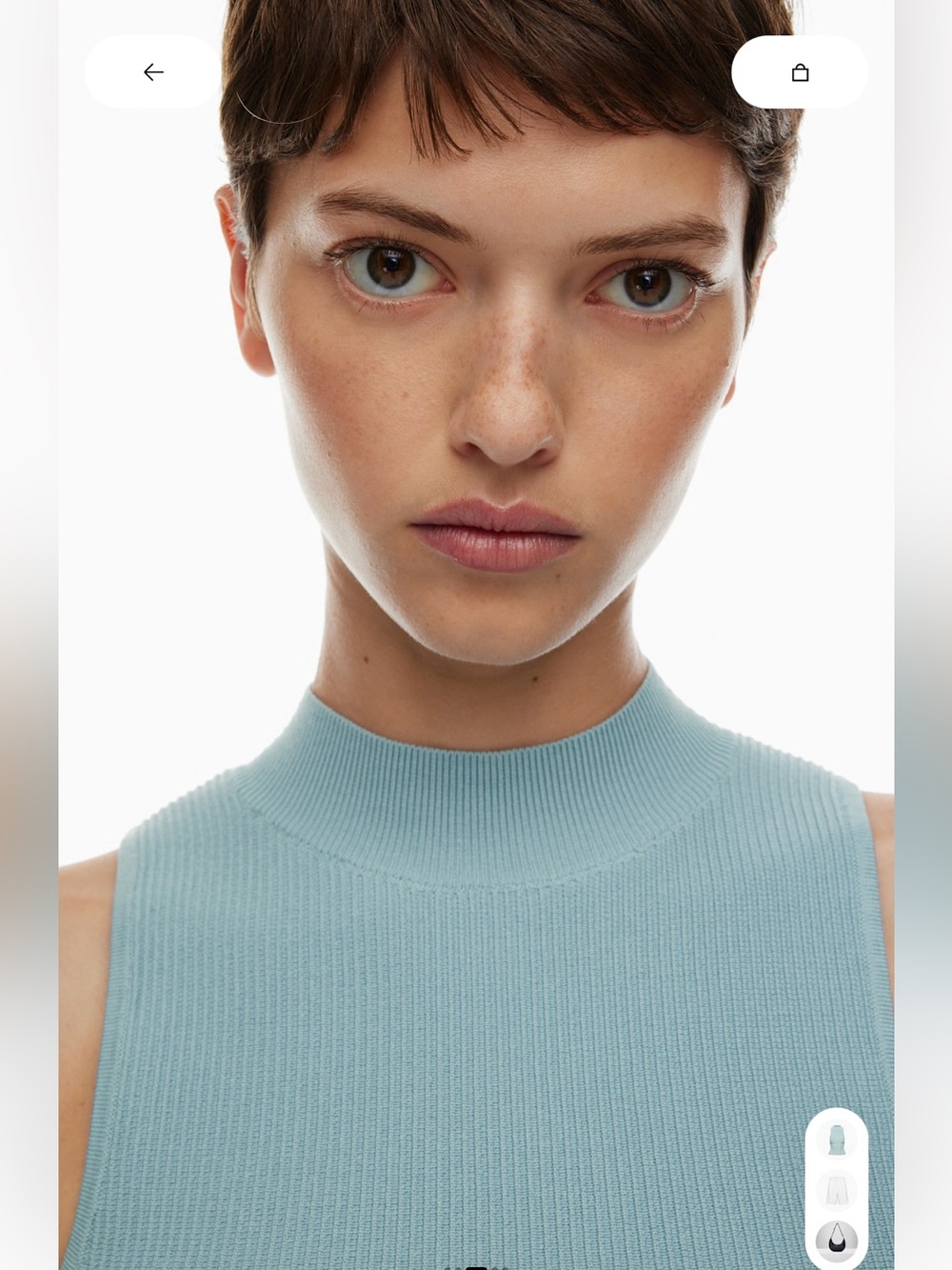 Aritzia Babaton Sculpt Knit Mock Neck Tank - Picture 7 of 10